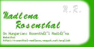 madlena rosenthal business card